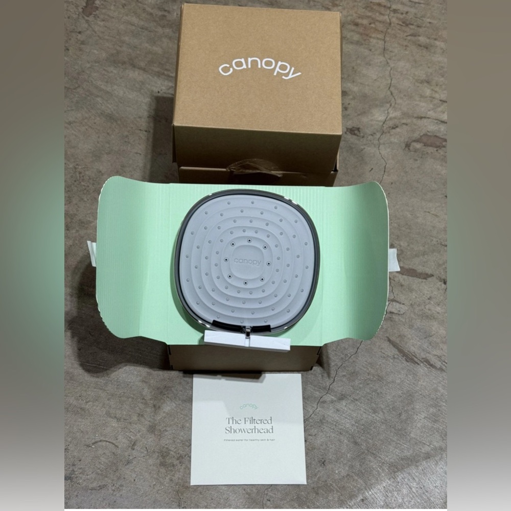 Canopy Showerhead in Chrome + 2 Filters OPEN BOX NO ESSENTIAL OILS